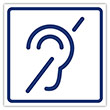 Визуальная пиктограмма «Доступность для инвалидов по слуху», ДС84 (пластик 2 мм, 150х150 мм)